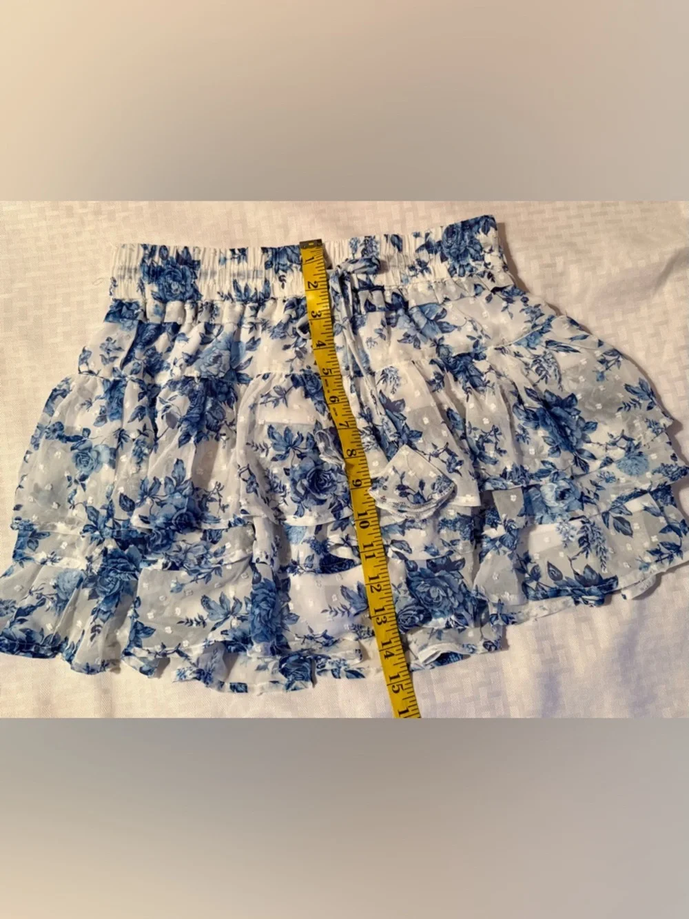 Dylan Ryan Blue Floral Ruffle Two-Piece Set - Picture 14 of 16